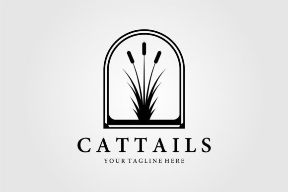 Cattails or Reed Logo Vintage Vector Review