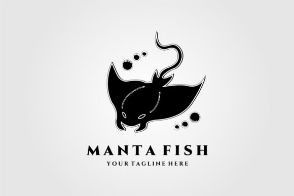 Manta Fish Vintage Logo Vector Design Review