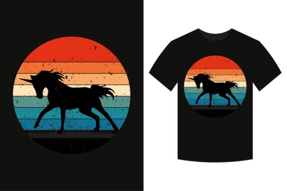 Unicorn Silhouette Retro Sunset T-Shirt Review