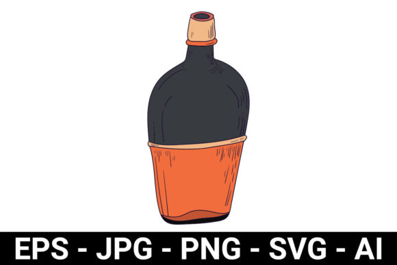 Wine Vintage Bottle Perfect for Design Review