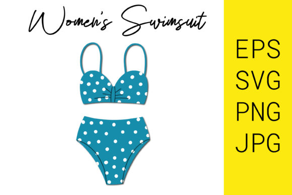 Women s Swimsuit. Vector Illustration Review